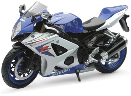 Suzuki GSX-R1000, 2008 Modellmotorrad NewRay, Farblich Sortiert