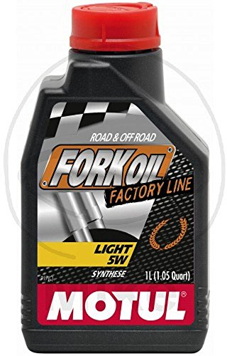Motul Fork Oil Factory Line Light 5W 1 L - Synthetic - 1 Ltr - 880g - SAE 5W - -30°C - Motorcycle Fork Lubrication, Racing