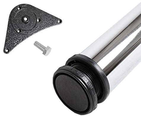 1 Stück Tischbeine Tischbein Stützfuss Tischstempel Möbelfuss 710mm viele Farben (Chrom)