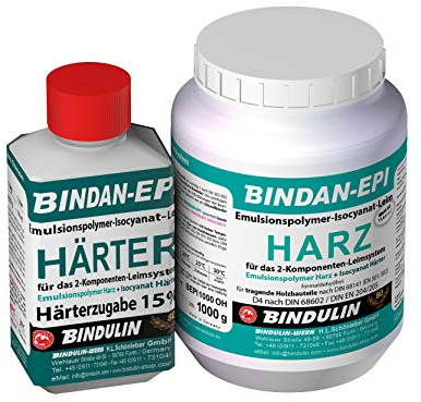 Bindan-EPI (2-Komponenten-D4-Leim) inkl.1 Leimspachtel und Pinsel (1.150 Gramm)