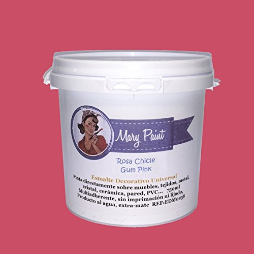 Mary Paint | Pintura para muebles efecto Chalk Paint, Rosa Chicle - 750ml