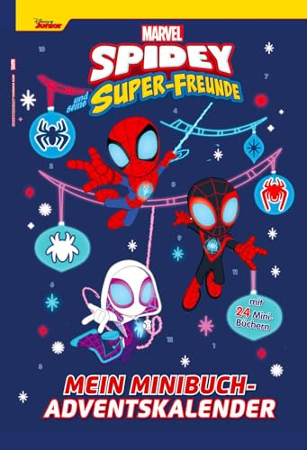 Spidey und seine Super-Freunde: Minibuch-Adventskalender: Mit 24 tollen Mini-Büchern | Für Kinder und Marvel-Fans ab 3 Jahren mit 24 kleinen Büchern