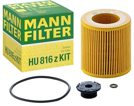 Mann Filter HU 816 z KIT Cartridge Oil Filter Replacement Compatible With BMW 228i (2014-2016), 320i (2012-2018), 328i (2012-2016), 428i (2014-2016), Z4 (2012-2016)