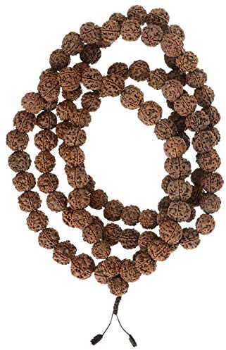 Mala från Rudraksha pärlor – buddhistisk bönkedja med 17 mm pärlor – Mala Rudras/Shiva