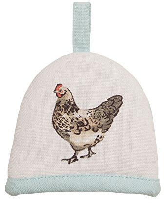 Premier Housewares Charming Hen Design Egg Cosy | Insulated Egg Cosy Warmer | Compact and Lightweight Cotton Cosy | Versatile snd Durable Egg Cosy for Modern, Traditional Kitchen