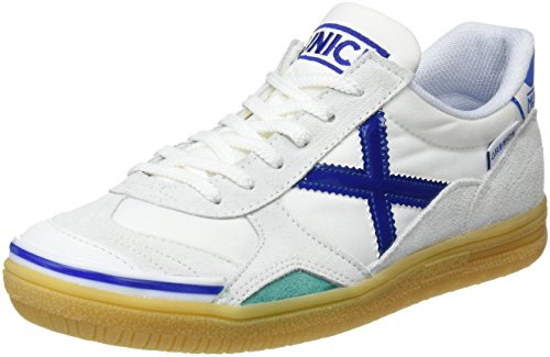 Munich Gresca Kid's, Zapatillas de deporte Unisex niños, Bianco Blanco Azul 01, 36 EU