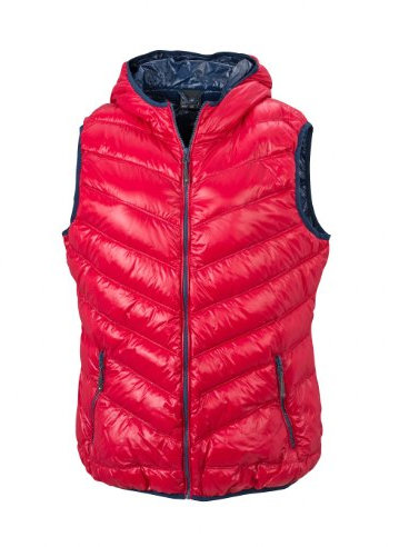 James & Nicholson Damen Jacke Weste Ladies' Vest rot (red/navy) X-Large