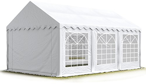 TOOLPORT Party-Zelt Festzelt 3x6 m Garten-Pavillon -Zelt PVC Plane 700 N in weiß Wasserdicht