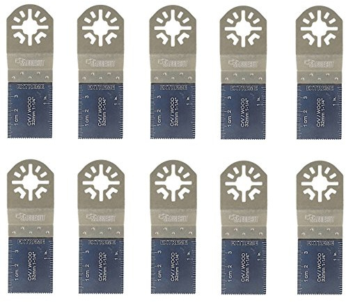 10 x SabreCut PR35F_10 Feinzahnklingen kompatibel mit Bosch Fein (nicht StarLock) Makita Milwaukee Einhell Ergotools Hitachi Parkside Ryobi Worx Workzone Multitool Multitool-Zubehör