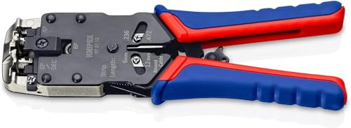 Knipex Pince à sertir pour fiches Western avec poignées multimatières 200 mm, 97 51 12