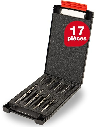 Wiha Schraubenausdreher Set Sechskant 17-tlg. I inkl. Spiralbohrer in Box I Retter bei rundgedrehten oder abgerissenen Schrauben (03988)