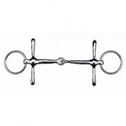 Schenkeltrense, Stahl vernickelt Breite 9,5 cm, Stärke 14 mm, Seitenteile 45 mm, massiv