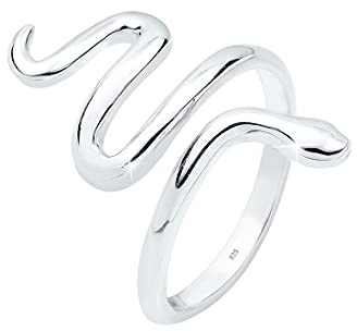 Elli Ring Damen Schlange Geschlungen Statement in 925 Sterling Silber