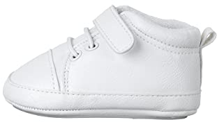 Sterntaler Baby Schuhe uni – Unisex Babyschuhe aus Kunstleder mit Klettverschluss – Knöchelhohe Krabbelschuhe mit rutschfester Sternensohle – Größe 22, Farbe weiß