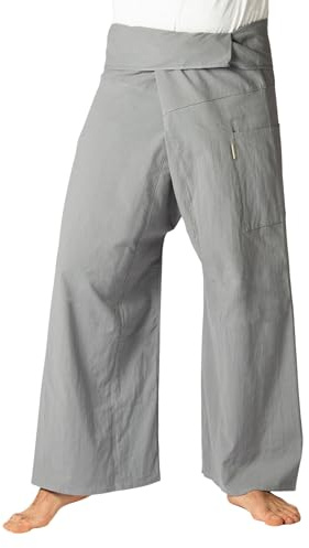 PANASIAM Fisherman Pants Unicolor, Grey, XL