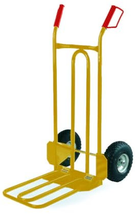 Svelt Carrello Manuale Professionale in Acciaio con Pedana Ribaltabile Maggiorata – Portata 250 kg, Ruote Antiforatura Ø 260 mm, Struttura Rinforzata