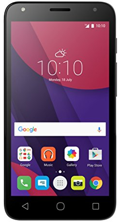 Alcatel 5010D-2AALWE1 PIXI 4-5 3G Smartphone (12,7 cm (5 Zoll) Display, 8 GB Speicher, Android 6.0) schwarz