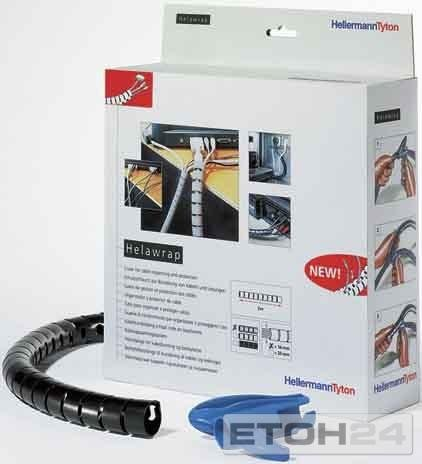 HellermannTyton Tuyau spiralé + outil gris - Tuyau spirale 23 ... 27mm