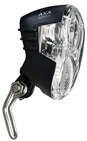 AXA Scheinwerfer Echo 15 f. Nabendynamo m. Halter und Kabel schwarz Fahrrad