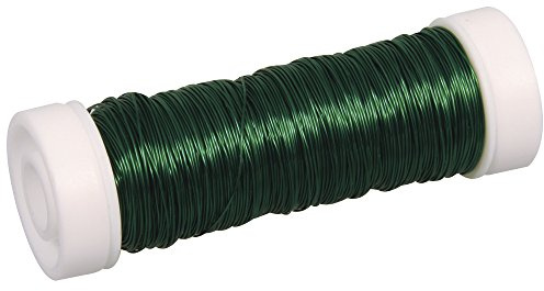 Rayher Fil bijoux à crocheter fil cuivre 0,30mm ø bobine 50m vert foncé, 2405513