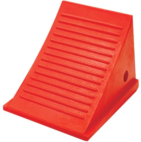 Checkers One Large Wheel Chock for 32-46 Tires, Heavy Duty Wheel Chocks for Semi Trucks, Utility, Tractor Trailer, 50k lb Load Capacity, Made in The USA, Polyurethane, UC1500-4.5