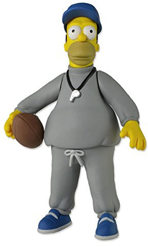 NECA 16006 Simpsons Homer Coach Actionfigur, grau/blau/gelb, 12,7 cm