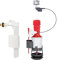 Wirquin 10724038 Chasse d'eau wc complète mécanisme wc double chasse MW2 & robinet flotteur à alimentation latérale F90, gris et rouge