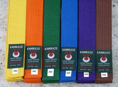 Kamikaze FARBGÜRTEL EXTRA-LANG (340 cm) Grün 7½ / 340 cm