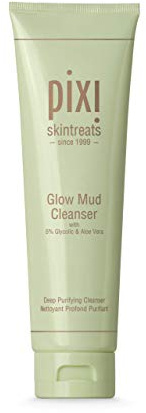 Pixi Beauty Glow Mud Cleanser | Nettoyant Visage Purifiant Quotidien au 5% d’Acide Glycolique | Exfolie et Nettoie en Douceur sans Dessécher | 135 ml / 4,57 fl oz