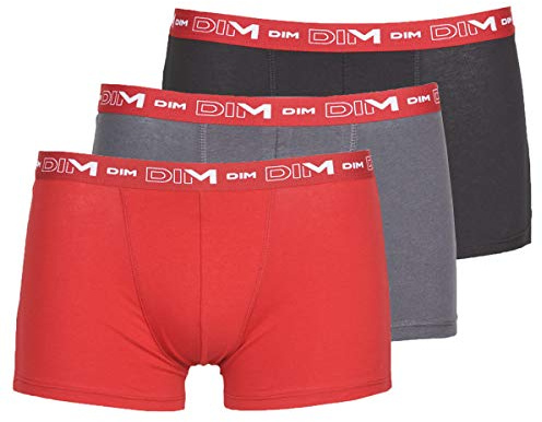 Dim 6596 - Boxer - Uni - Lot de 3 - Homme - Multicolore - Medium (Taille Fabricant: 3)