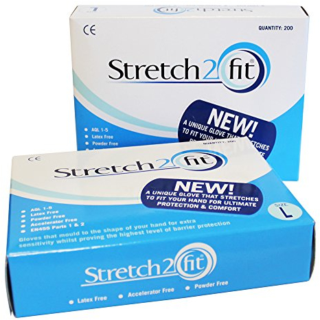 Stretch 2 Fit Blue Gloves Large