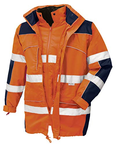 teXXor Warnschutz-Parka Toronto wasserdichte, winddichte Arbeitsjacke, S, orange, 4109