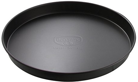 Dr. Oetker Pizza- & Kuchenblech Ø 28 cm, Backblech für saftigen Kuchen & knusprige Pizza, Kuchenform aus Stahl mit Antihaftbeschichtung, Menge: 1 Stück