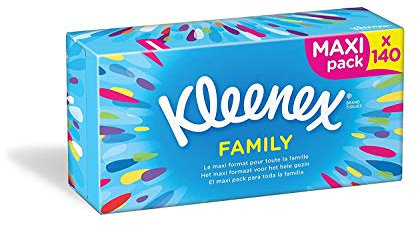 Kleenex Family Kosmetiktücher, 140 Tücher pro Box, 5er Packungen