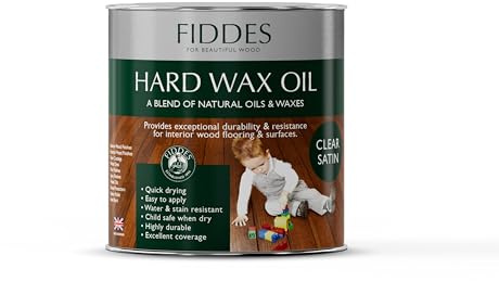 Fiddes Satin Finish Hard Wax Oil 250 ml, Clear