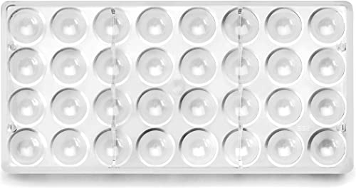 Ibili 799403 Pflanztopf Conico Backform Praline halbrund Polycarbonat klar 30 x 14 x 2 cm, Weiß