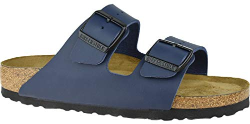 BIRKENSTOCK Classic Arizona Birko-Flor Softfootbed 51063, Pantoletten, Blau (Blau 75), 40 EU (7 UK)