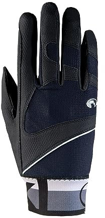 Roeckl Sports Reithandschuh Milton, Turnier Sommer Handschuh, Schwarz 9.5