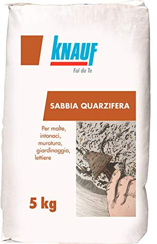 KNAUF Sabbia Quarzifera Per Malte, Intonaci Muratura Giardinaggio E Lettiere, 5 Kg