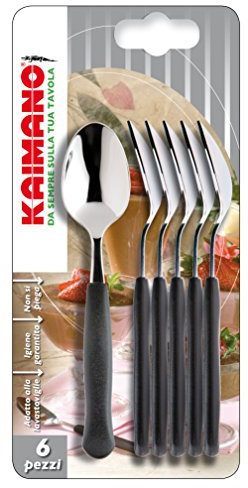 Kaimano KTS790306N Cucchiaini Pz.6 Nero