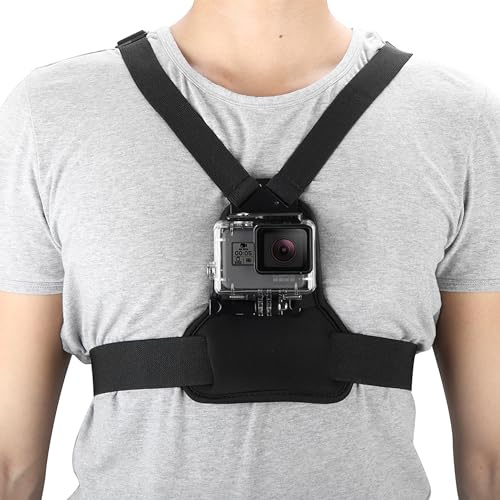 ayex Brustgurt-Halterung Chest Mount Harness Sportaufnahmen Kompatibel mit GoPro Kamera