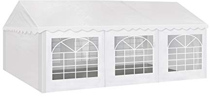 AMERICAN PHOENIX Party Tent 20x20 ft Heavy Duty Canopy Shelter for Wedding Event Fair with Fire Retardant Roof with Sidewalls and Windows White (20x20 - PE)