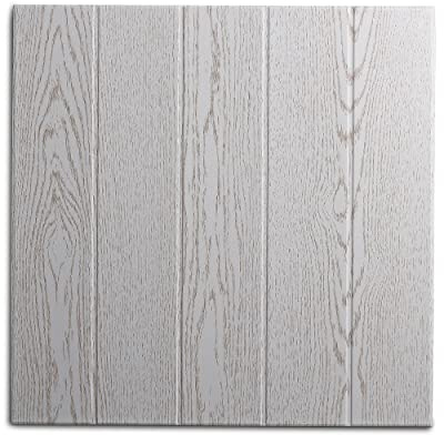 DECOSA Dalle de plafond ATHEN - polystyrène - effet bois-couleur frêne blanc - 50 x 50 cm - 2 sachets (=4 m2)