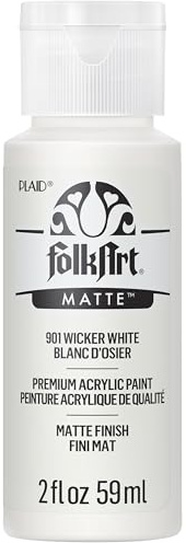 FolkArt K901 Acrylfarbe in verschiedenen Farben (57 g), 901, Weidenweiß