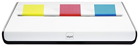 Sigel SA109 Pagemarker-dispenser, med 150 indexmarkörer, 13,5 x 1,2 x 8,2 cm, vit