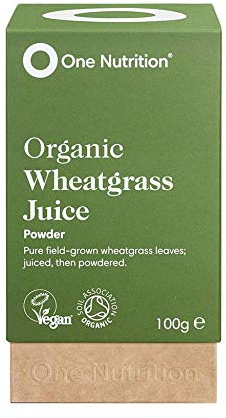 One Nutrition Wheatgrass Juice Powder – Natures Multivitamin – Juiced Then Powdered for Maximum Nutrient Density – Source of Vitamin B12, Iron, Calcium & Magnesium - 20 Servings – 100g Powder
