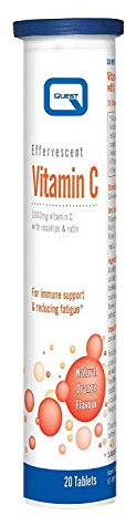 Quest Effervescent Vitamin C 1000mg Natural Orange Flavour 20 Tablets (Pack of 2)