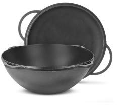 Kasan Asia, Kazan, 40 cm, 12 Liter aus Gusseisen, Wok, Kochtopf, inklusive Gusseisen Deckel