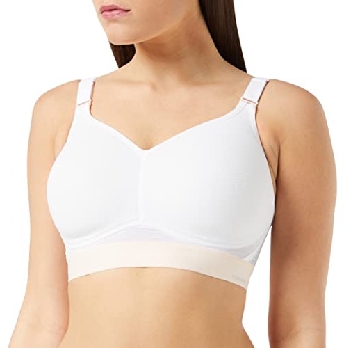 TriAction Damen Gepolstert Sport-BH Hybrid Lite P, Weiß (White 03), Gr. 80C