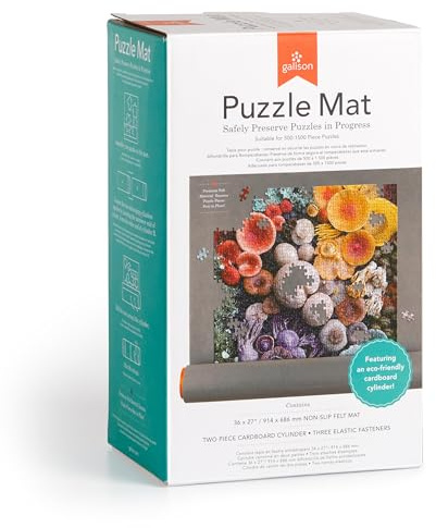 Galison - 1500 Piece Roll Up Puzzle Mat For Puzzles In Progress